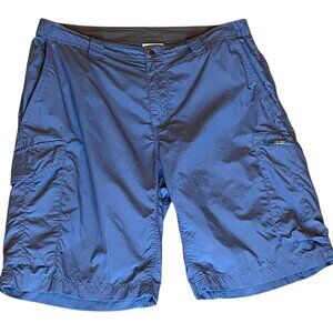 Mens Columbia Blue Bermuda Shorts 32x10 Nylon #119M